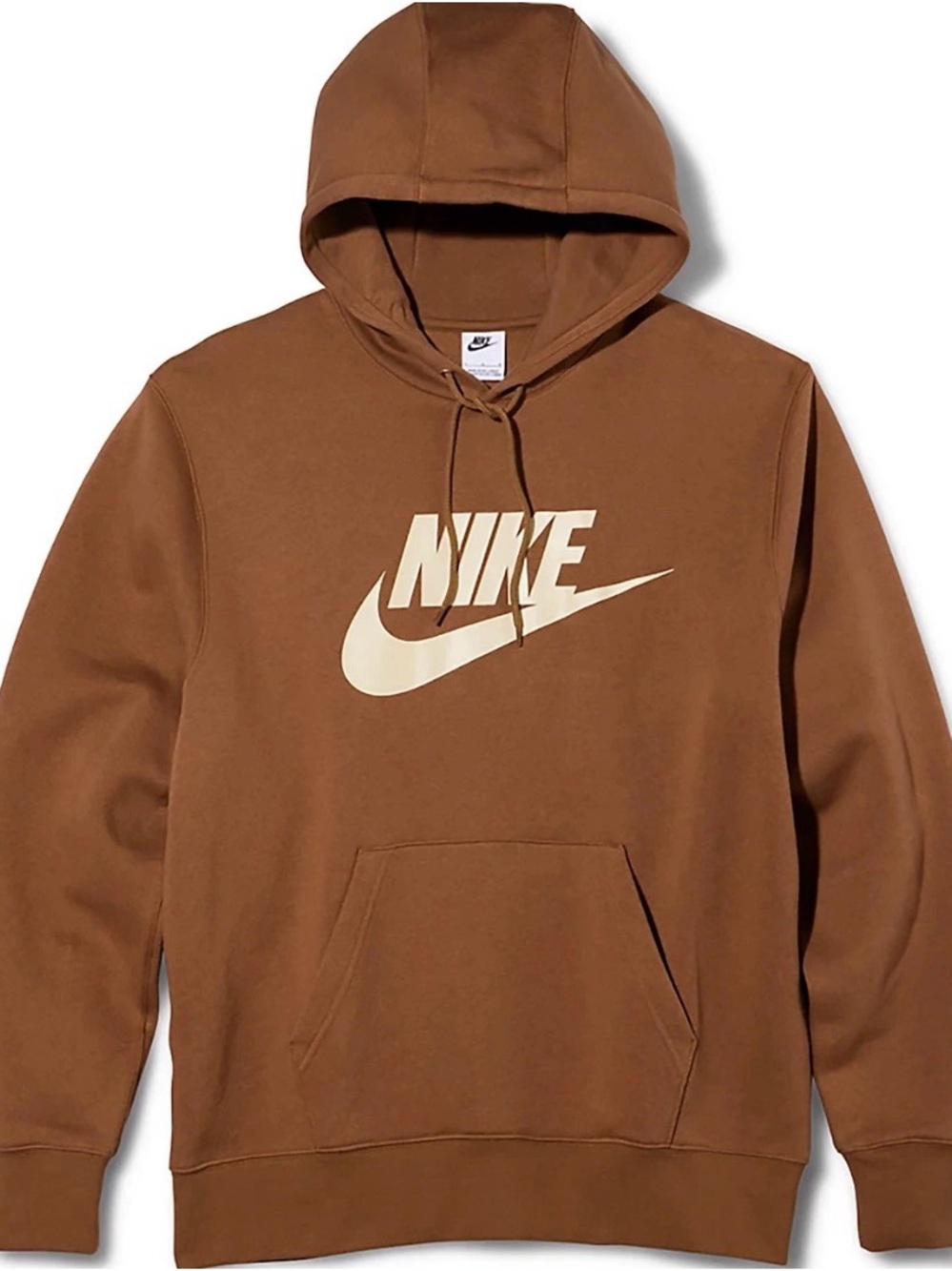 Nike Sportswear Club Fleece Pullover Hoodie Men 3XL Mosswood Brown